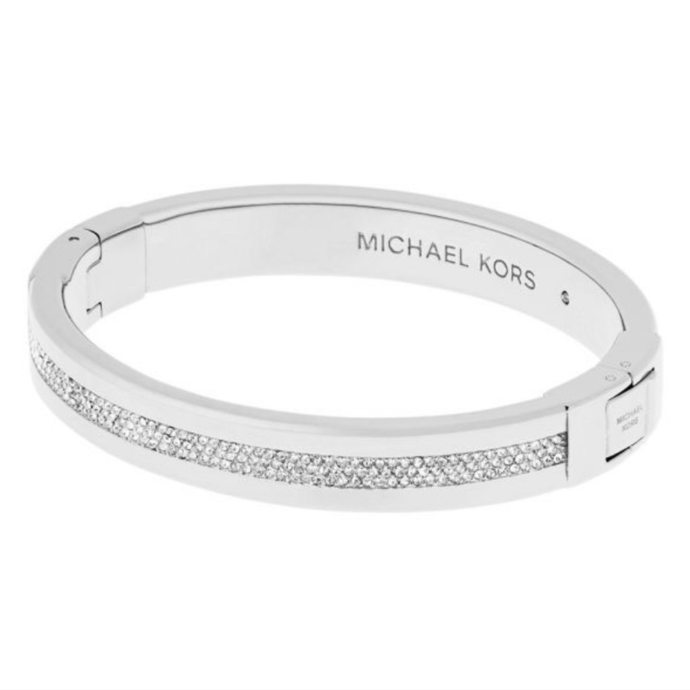 Michael Kors Sillver pave Crystal Bangle Bracelet